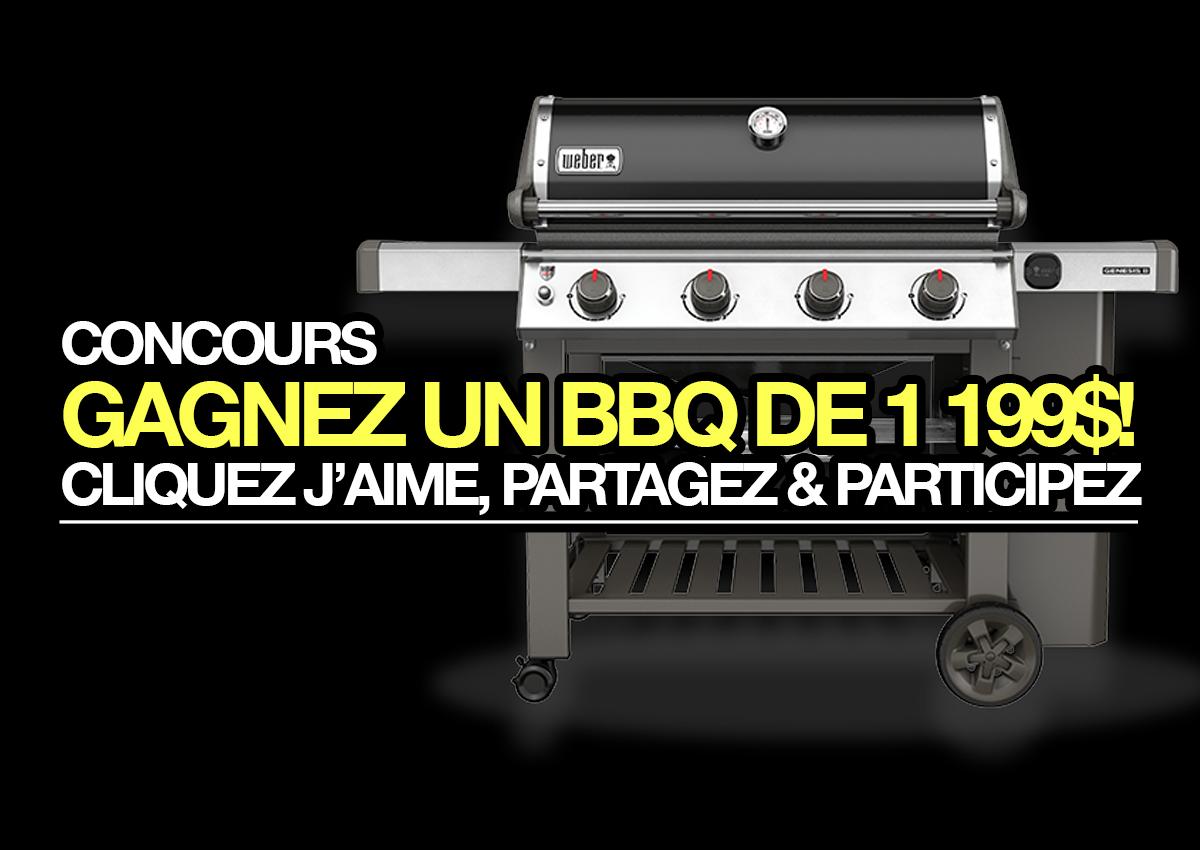 Concours: Gagnez un barbecue au propane Weber Genesis d'une valeur de 1 199$!