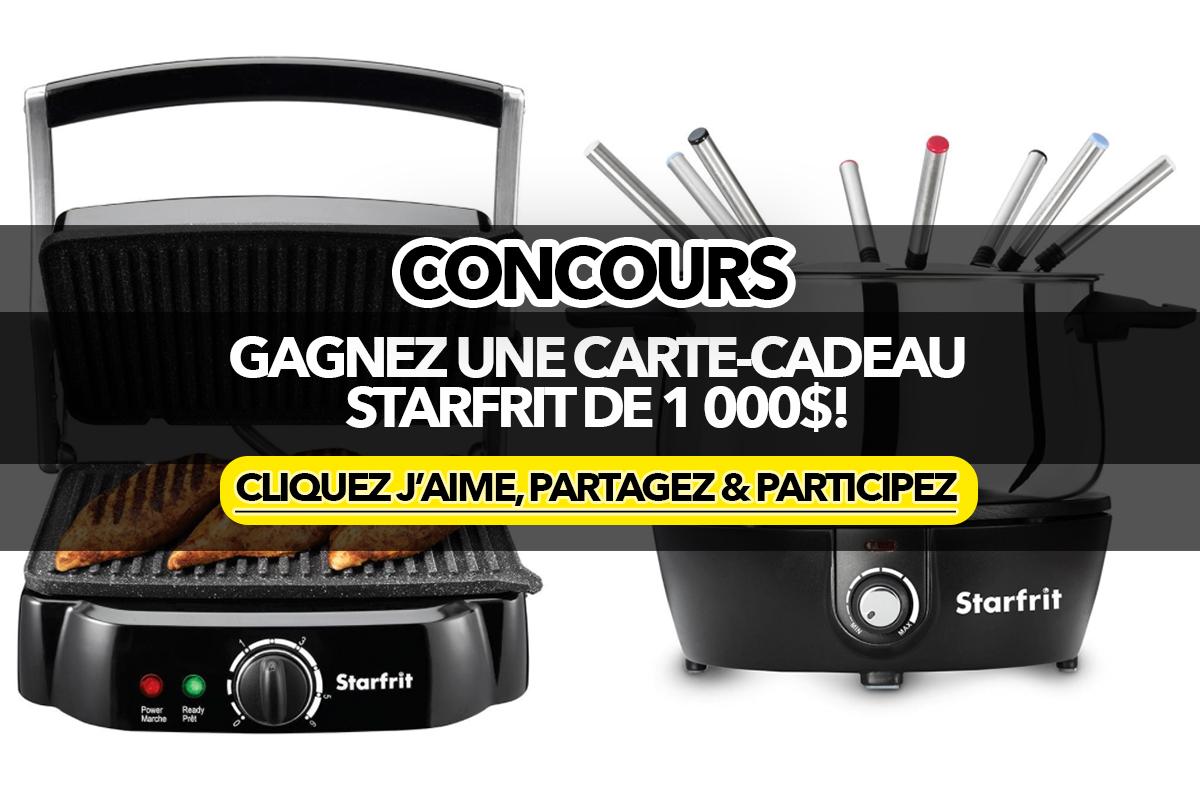 Concours: Gagnez une carte-cadeau Starfrit de 1 000$!