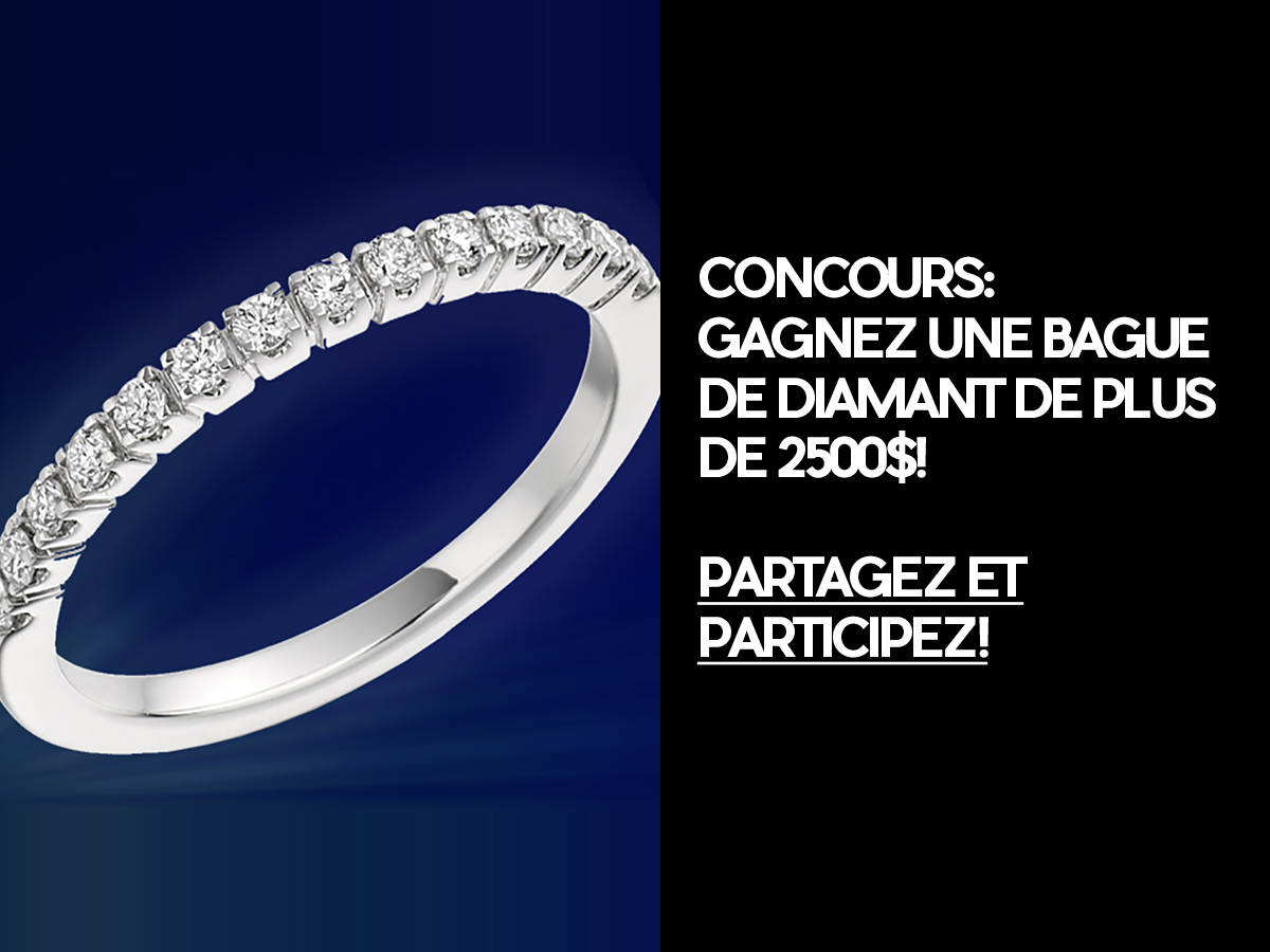 Concours: Participez pour la chance de gagner une bague de diamant de plus de 2500$!