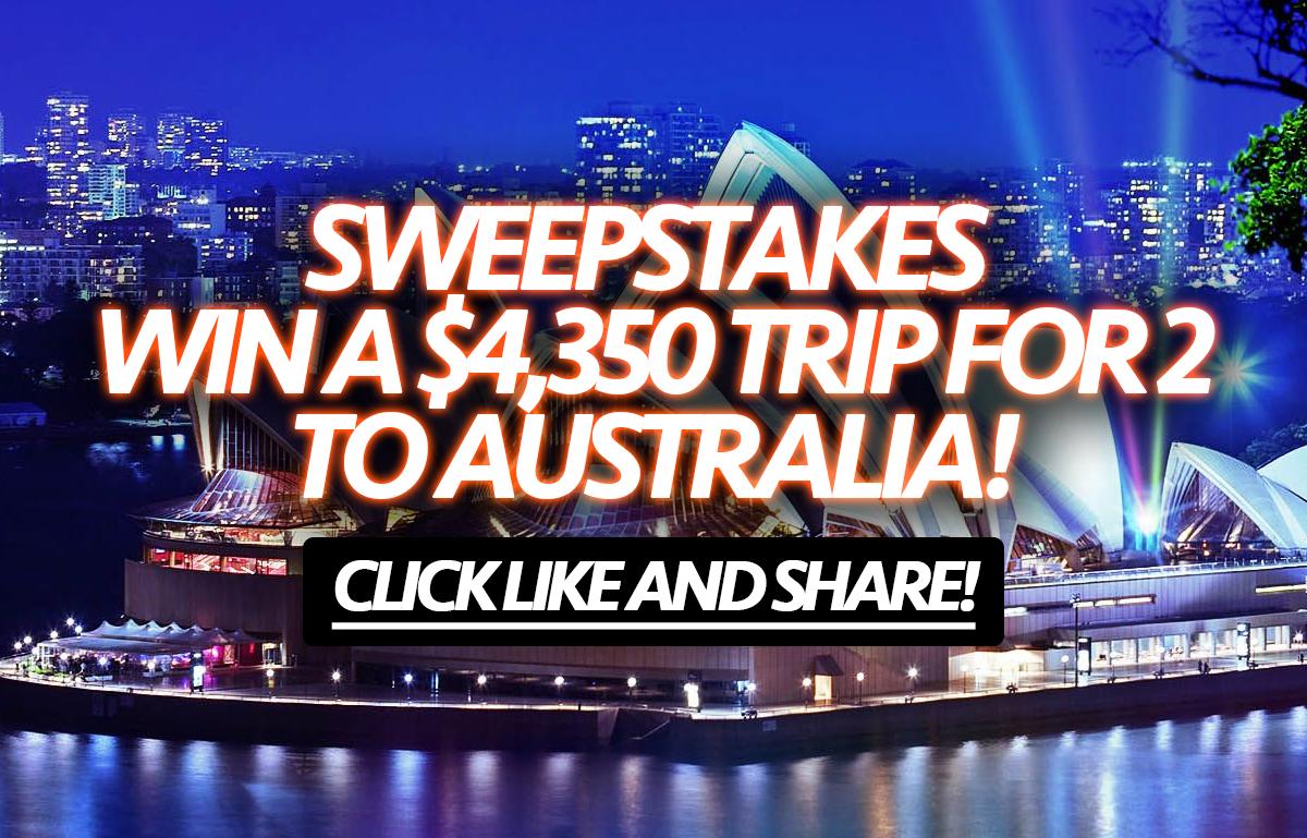 Sweepstakes : Win a $4,350 trip for 2 to Australia!