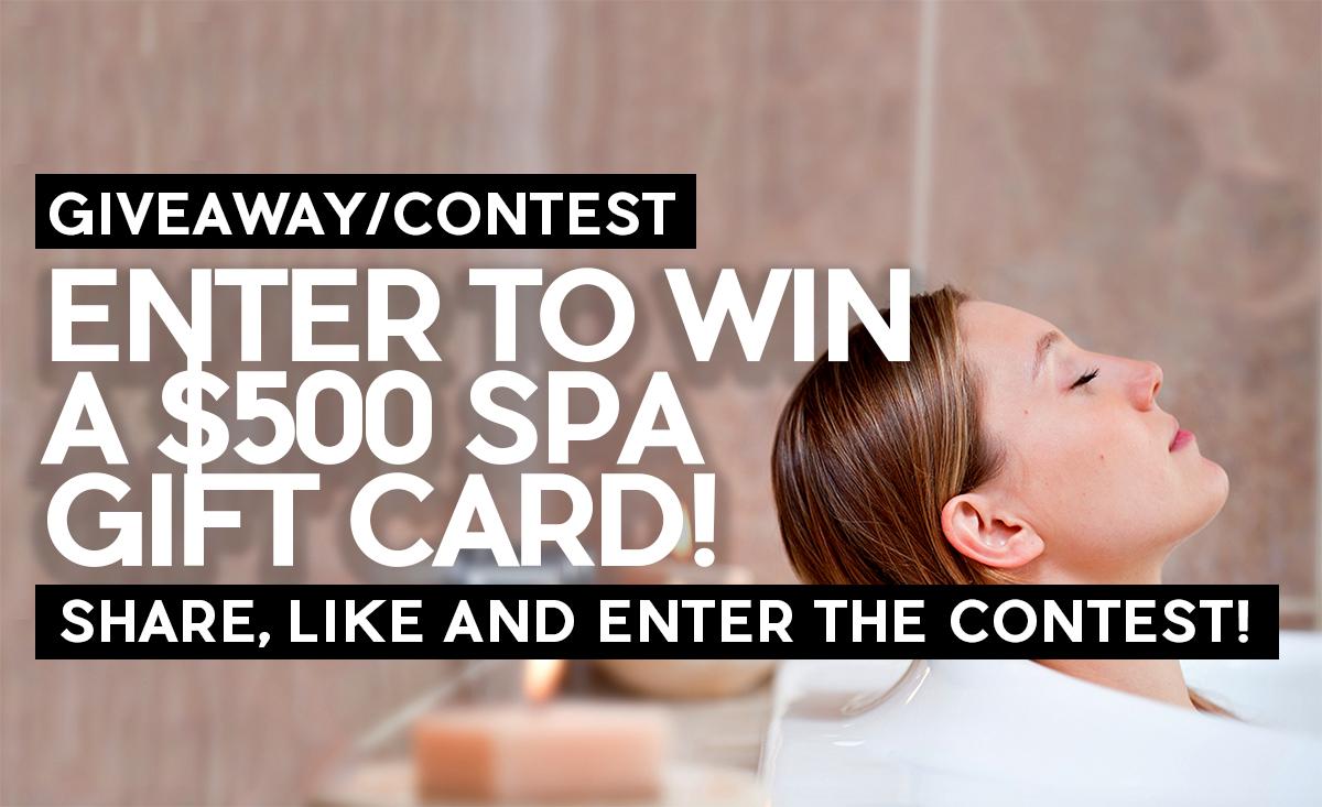 Enter to Win a $500 Spa gift card!