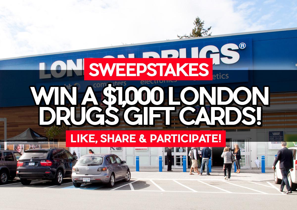 Contest Win a 1,000 London Drugs gift cards!