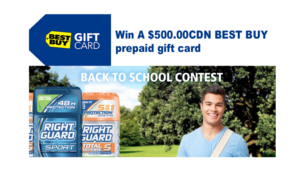Contest Win A BEST BUY prepaid gift card valued at $500.00CDN