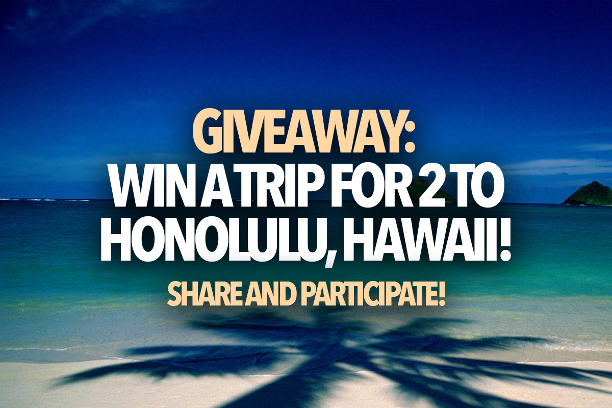 Giveaway: Win a trip for two to honolulu, hawaii!