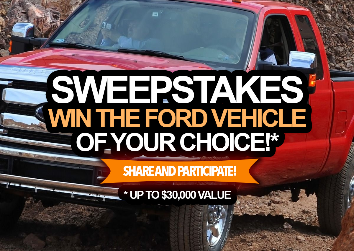 Contest: Enter to win the Ford vehicle of your choice!