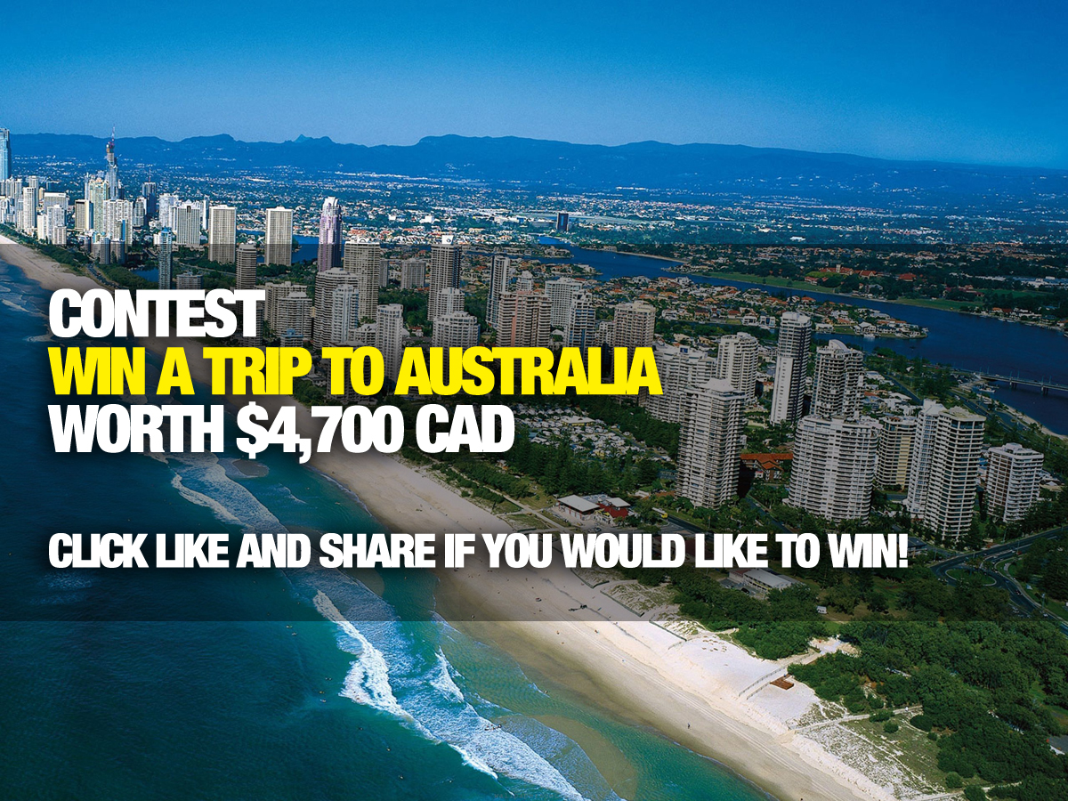 Win a trip to Australia (Worth 4,700 CAD)